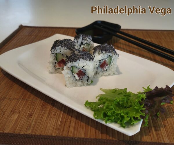 Philadelphia Vega (krémsajt, paradicsom, uborka, mák) (4 db)